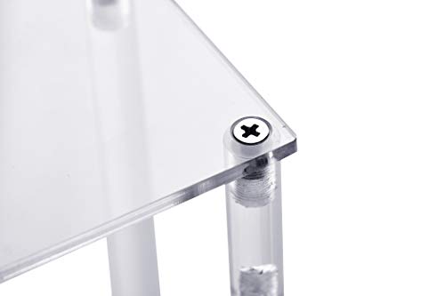 3 Steps Clear Acrylic Display Riser Cupcake Stand Display for Decoration and Organizer - size: 3 tier