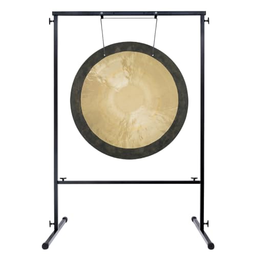 30" to 32" Gongs on the Best Friend Gong Stand - Includes Gong, Stand, & Mallet/Strong & Easy-to-Assemble - color: 32" Dark Wind Gong