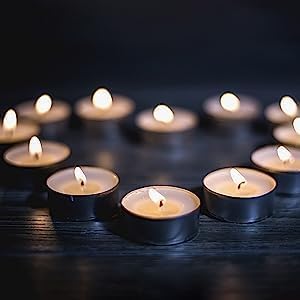 100 Pack 4 Hour Long time Burning,Unscented Tea Lights Candles,White, Smokeless, Dripless,for Weddings, Home, Pool,Shabbat - color: White