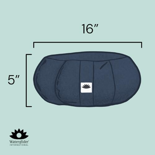 Meditation Cushion, Round, Buckwheat Husk Filled, Floor Pillow or Cushions, Yoga Seat, Zafu, Made in the USA - color: Natural