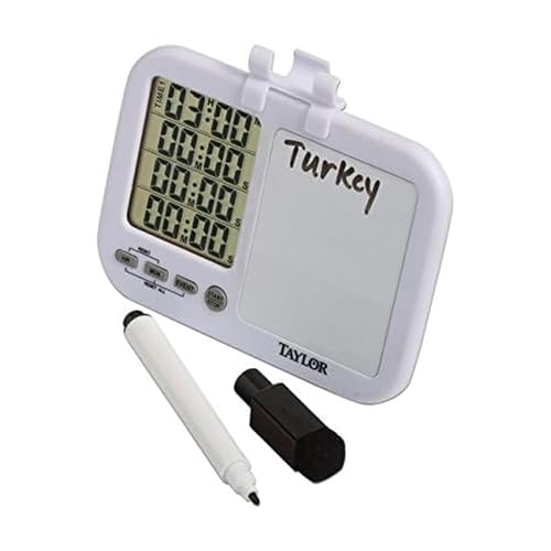 Taylor Precision Products Four-Event Kitchen Timer with Whiteboard (Regular)