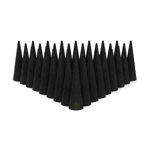 Peppermint Charcoal Incense Cones 2" BACKFLOW - 60 Pack Bulk - Natural Scented Cones Handmade Hand Dipped