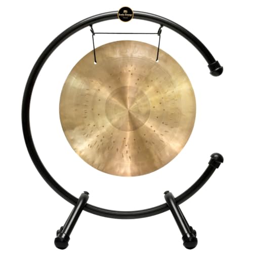 14" Gongs on Meinl Table Gong Stand (TMTGS-M) - Includes Gong, Stand, & Mallet/Sturdy Compact Design/Perfect for 14" Gongs