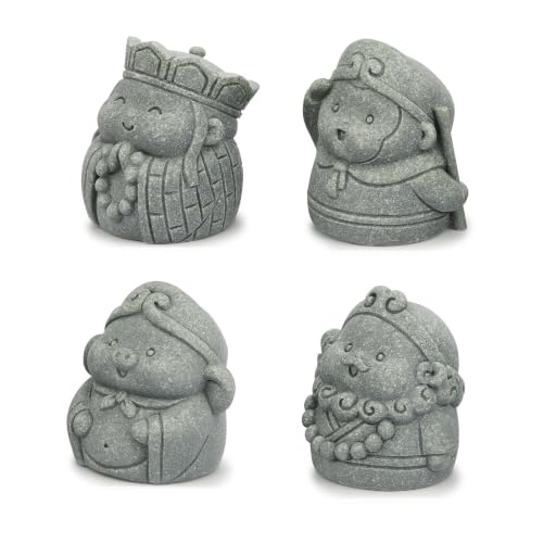 4Pcs Cute Buddha Statue Set