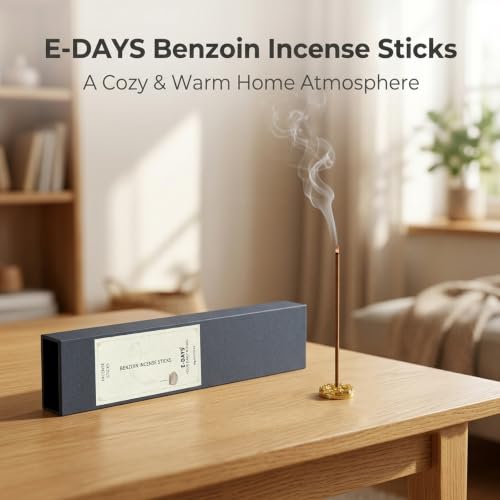 Benzoin Incense Sticks - Natural Vanilla Scent 30g (80 Sticks)