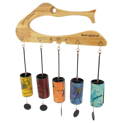 Zaphir Chimes - Includes 1 Chime/Tuned According to the 5 Seasons & Elements of FengShui - size: Set #2 - With Songbird Stand
