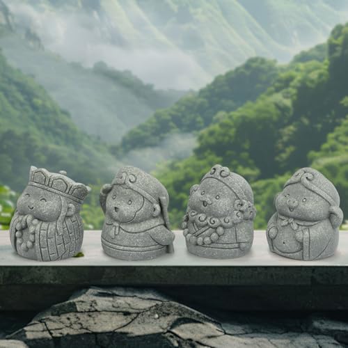 4Pcs Cute Buddha Statue Set