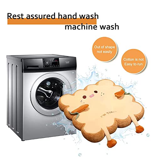 Toast Seat Cushion Bread Pillow with Cute Expression, Kawaii Food Chair Pads for Office Dorm Bedroom,Pillow Cushion Gift for Birthday, Christmas (Square) - color: Cute