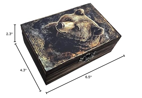 RK Collections Bear Trinket Box. Animal Trinket Box for Gift. Trinket case Holder (6.5 x 4.25 x 2.25 inches) - style: Bear