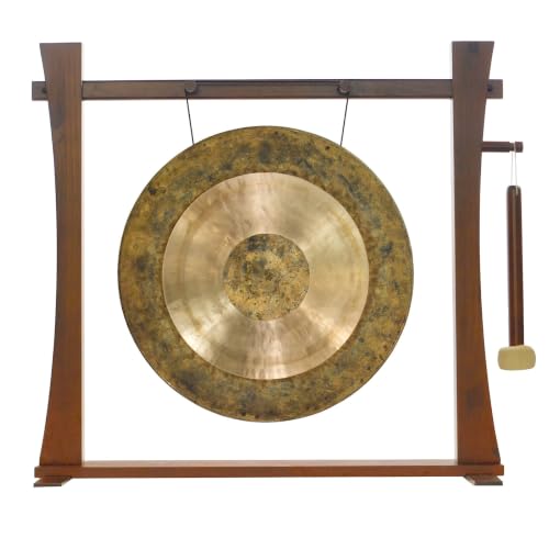 20" to 22" Gongs on the Spirit Guide Gong Stand - Includes Gong, Mallet, & Stand/Great for Office & Home/Traditional Style - size: 22" Atlantis Chau Gong