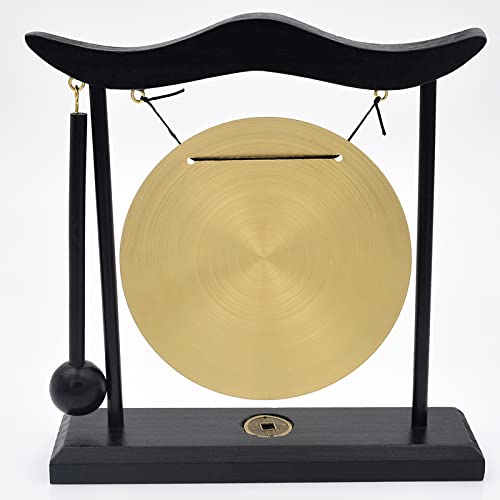 Feng Shui Brass Gong Desktop Zen Art for Fortune + Free Red String Bracelet H1304 - color: H1304