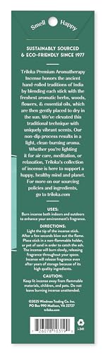 Triloka Premium Incense, Cedar Sandalwood Blend, 10 Sticks - color: Cedar Sandalwood Blend, size: 10 Count