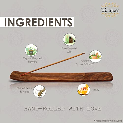 Raajsee Natural Incense Sticks,6 Pack Mixed Scents Gift Pack 15 gm Each (90 gm Total), Insense Sticks Variety Pack, 100% Organic Non Toxic Natural - Hand Rolled Free from Chemicals - color: Aromatherapy Collection