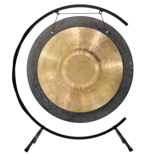 28" Chinese Gongs on the Paiste Floor Stand - Includes Gong, Stand, & Mallet/Heavy Supportive Stand/Great for Meditation - size: 28" Dark Wind Gong