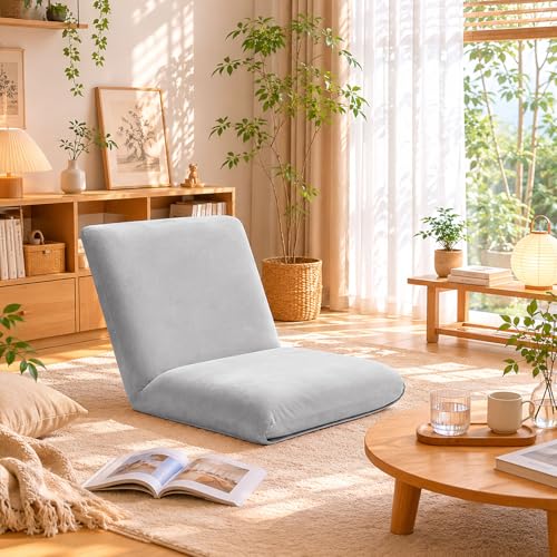 NICEEC Water-Repellent Floor Gaming Chair Cover Tatami Seat Slipcover - color: Light Grey