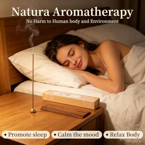 Natural Chinese Agarwood Incense Sticks with Brass Burner, Handmade Traditional Oud Incense for Stress Relief, Meditation, Home Fragrance, Ideal Gift for Aromatherapy Lovers - size: Agarwood