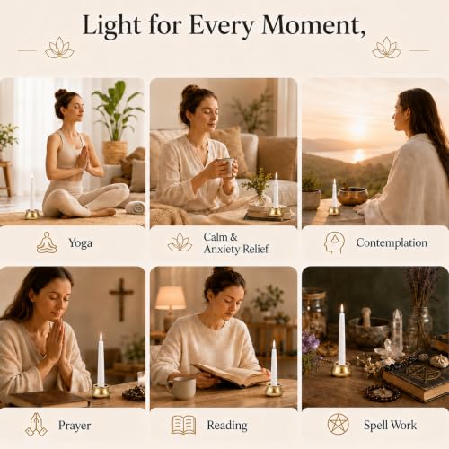 20 Minute Beeswax Meditation Candles, 20 Pack 3.15 Inch Mini Candles - color: White