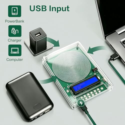 0.01Hz-200kHz Frequency Generator for Healing - 7.83Hz Adjustable Schumann Resonance Generator, USB Powered with Acrylic Case and LCD Display for Sleep aid, Meditation, Stress Relief and Yoga