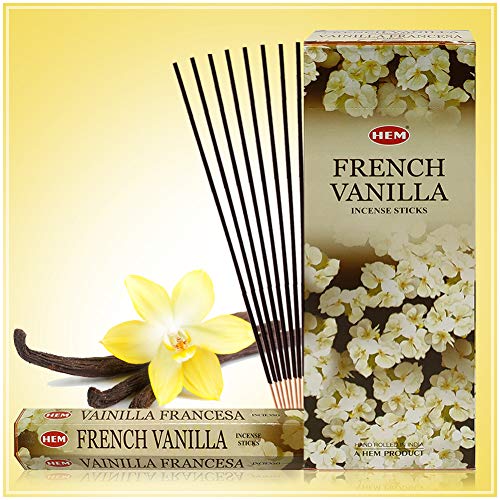 French Vanilla Incense Sticks and Incense Stick Holder Bundle Insence Insense Hem Incense Sticks - color: French Vanilla