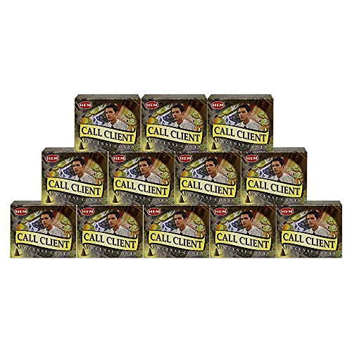 TRUMIRI Incense Cone Holder Bundle with Hem Call Clients Incense Cones - Pack of 12 (Approx 120 Cones) - color: Call Client