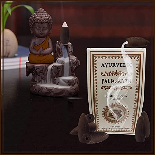 Palo Santo Backflow Incense Cones for Waterfall and Mat Bundle Inciensos Aromaticos|Incienso|Inciense|Insienso - color: Palo Santo
