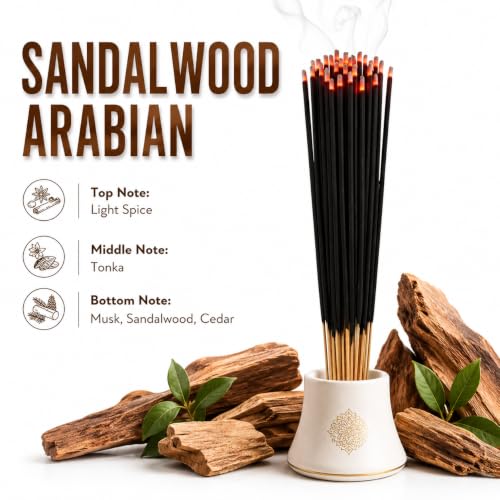 Earth and Wood Incense Sticks Variety Set Bulk 500 Pack Sampler 7" Sticks - 5 Bundles of 100 Sticks Per Bundle. Frankincense and Myrrh, Balsam and Cedar, Palo Santo, Patchouli, Sandalwood.