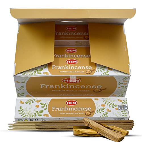 Masala Incense Sticks and Holder Burner Bundle from Hem Incense and Trumiri for Home Fragrance Insence Insiensos - color: Yellow