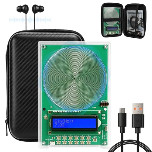 0.01Hz-200kHz Frequency Generator for Healing - 7.83Hz Adjustable Schumann Resonance Generator, USB Powered with Acrylic Case and LCD Display for Sleep aid, Meditation, Stress Relief and Yoga