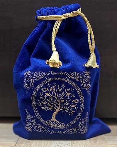 Indian Consigners Velvet Multi Purpose Altar Cloth Table Cover Square Tree of Life Soft Velvet Pouch