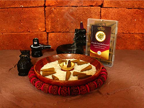 Sandalwood Dhoop Incense Cones | 60 Pcs | 1.5" | Aromatic Chandan Fragrance