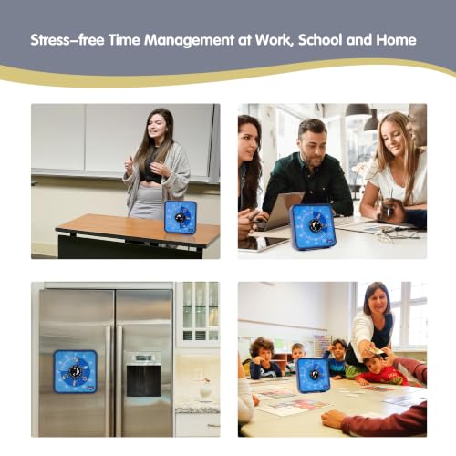 TWENTY5 SEVEN Robot Visual Timer for Kids, 7.5 Inch 60 Minute Countdown Timer, Mechanical Magnetic 1 Hour Clock for Classroom Teaching, Homework, Exam, Office Meeting & Time Management, Blue - color: Robot