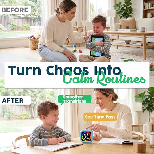 Digital Visual Timer for Kids - Calmer Routines & Transitions - color: Blue