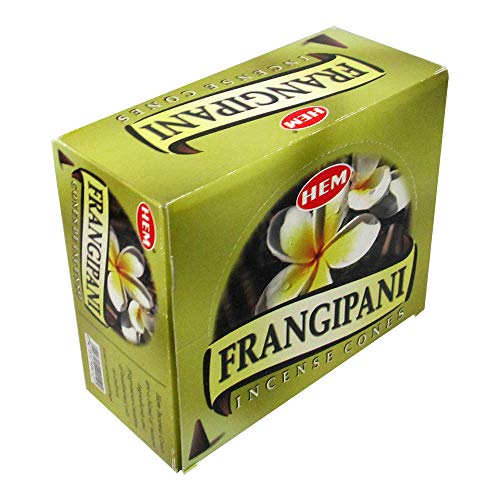 TRUMIRI Incense Cone Holder Bundle with Hem Firangipani Incense Cones - Pack of 12 (Approx 120 Cones) - color: Frangipani