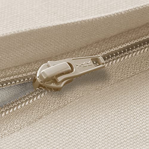 Yoga Meditation Cushion, 25" x 12" Rectangular Bolster with Organic Cotton Cover - color: Natural