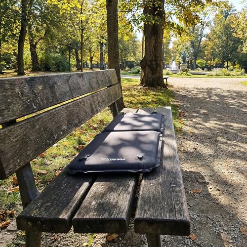 EULANT Self-Inflating Portable Seat Cushion Travel Foam Cushion Pad - color: Gray, size: 2 PC