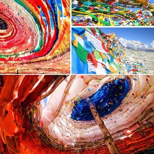 90Pcs Flags in Three Roll Tibetan Buddhist Prayer Flags 11" Flags USA
