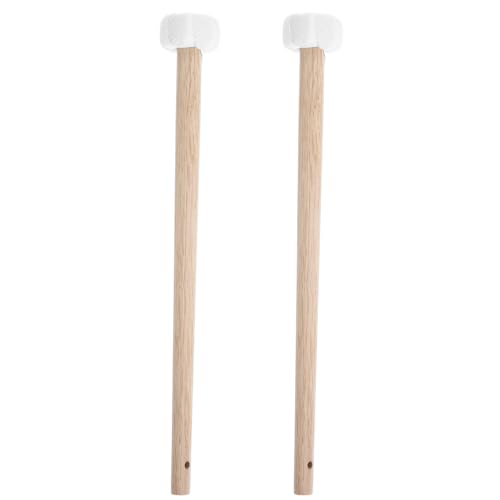 Abaodam 2 Pcs Small Gong Mallet Wooden Handle Gong Accessories for Percussion Instruments 10.23 inch Hammer Set Drumstick Accessories for and Drum