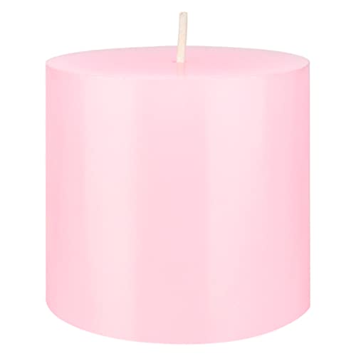 Mega Candles 1 pc Unscented Solid Pink Pillar Candles, Hand Poured Premium Wax Candle 3 Inch x 3 Inch, Home Décor, Spas, Weddings, Occasions, Party, Centerpieces, Holidays, Vigils, Prayers - color: Pink, size: 1 Piece