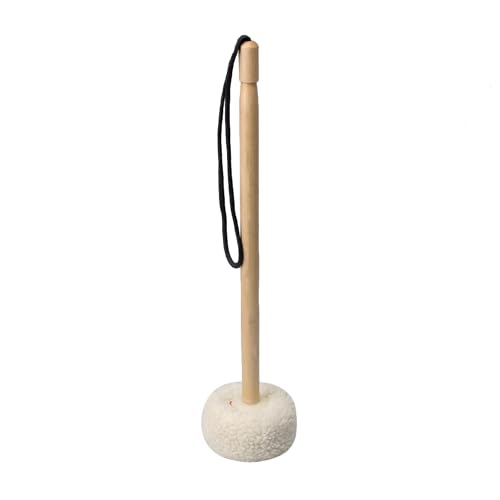 Etfbuy 1.6x36cm Beige Gong Mallet Wooden Core with Velvet Head Mallet Gong Accessories for Gong