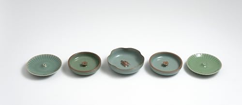 Porcelain incense burner set - 3 patterns, 5 products