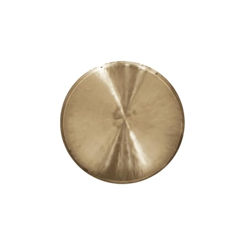 Arborea 6" Mini White Gong Table Set (Includes C Stand & Gong Mallet) – Perfect for Meditation, Sound Healing & Desktop Decor Desk Gong - size: 6" White Chau Gong