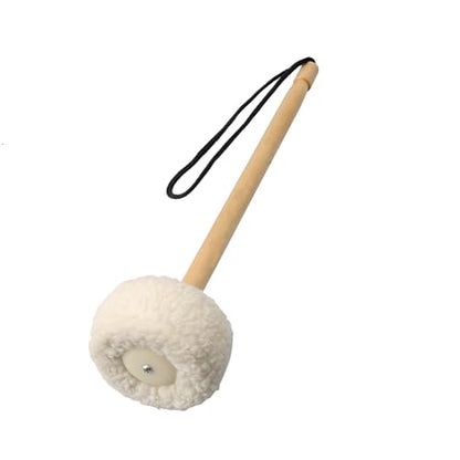 Etfbuy 1.6x36cm Beige Gong Mallet Wooden Core with Velvet Head Mallet Gong Accessories for Gong