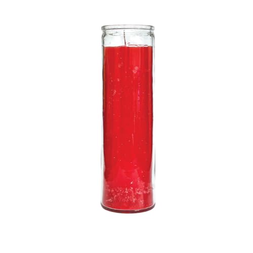 Emporium 7-Day Devotional Candle in Glass Jar - Multiple Colors and Pack Sizes (3, Red) - color: Red