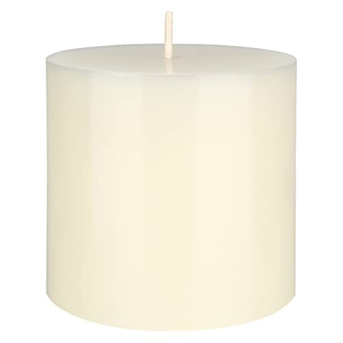 Mega Candles 1 pc Unscented Solid Ivory Pillar Candles, Hand Poured Premium Wax Candle 3 Inch x 3 Inch, Home Décor, Spas, Weddings, Occasions, Party, Centerpieces, Holidays, Vigils, Prayers - color: Ivory, size: 1 Piece