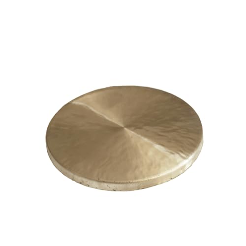 Arborea 6" Mini White Gong Table Set (Includes C Stand & Gong Mallet) – Perfect for Meditation, Sound Healing & Desktop Decor Desk Gong - size: 6" White Chau Gong