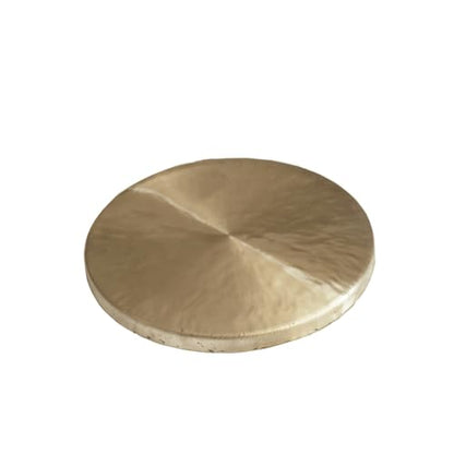 Arborea 6" Mini White Gong Table Set (Includes C Stand & Gong Mallet) – Perfect for Meditation, Sound Healing & Desktop Decor Desk Gong - size: 6" White Chau Gong