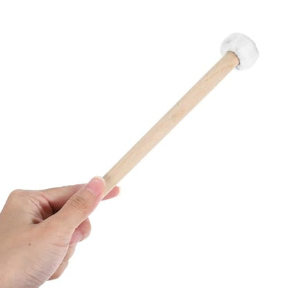 Abaodam 2 Pcs Small Gong Mallet Wooden Handle Gong Accessories for Percussion Instruments 10.23 inch Hammer Set Drumstick Accessories for and Drum
