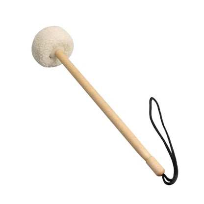 Etfbuy 1.6x36cm Beige Gong Mallet Wooden Core with Velvet Head Mallet Gong Accessories for Gong