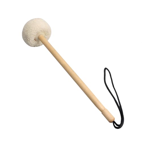 Etfbuy 1.6x36cm Beige Gong Mallet Wooden Core with Velvet Head Mallet Gong Accessories for Gong