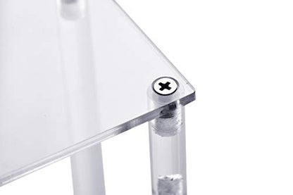 3 Steps Clear Acrylic Display Riser Cupcake Stand Display for Decoration and Organizer - size: 3 tier